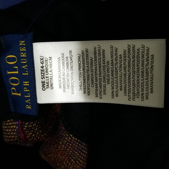 NEW! Polo Ralph Lauren wool hat sz 4-6 NWT 12.13 - Picture 4 of 11